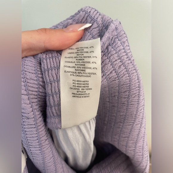 Wilfred Lavender Wide Leg Smocked Chianti Jumpsuit - Picture 10 of 12